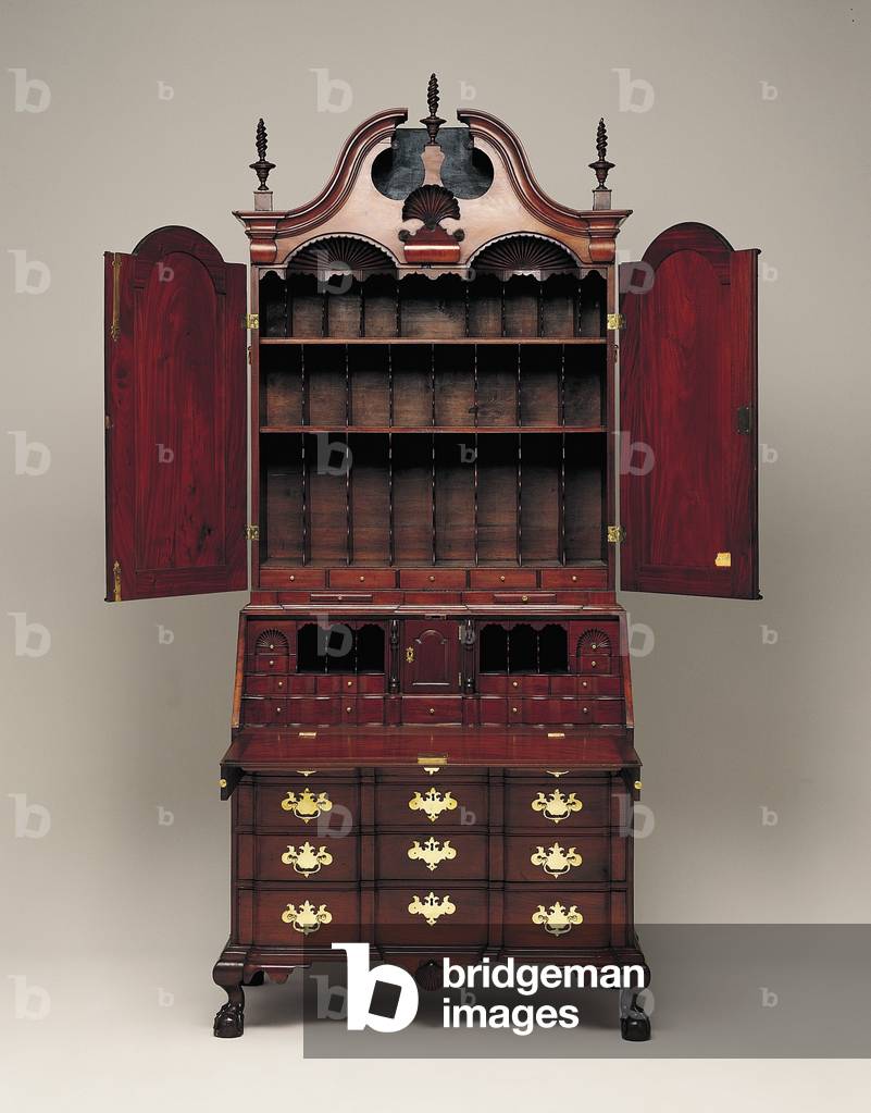 "Schreibtisch und Bücherregal" 1770 von Nathaniel Gould
