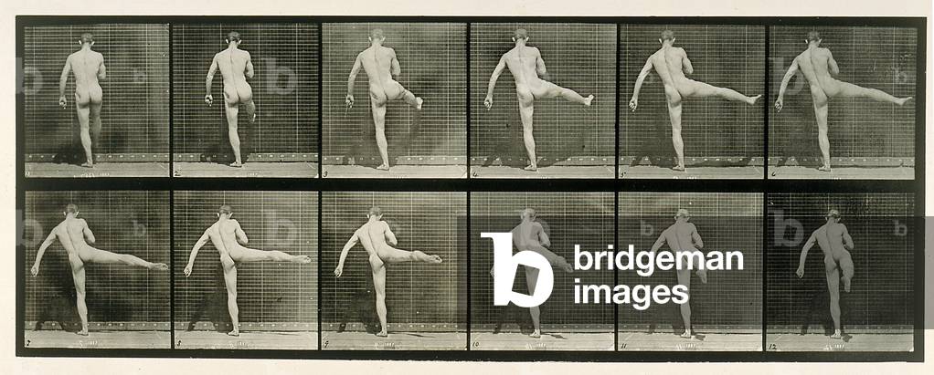 Image of Photography depicting Man Kicking, 1887 by Eadweard Muybridge