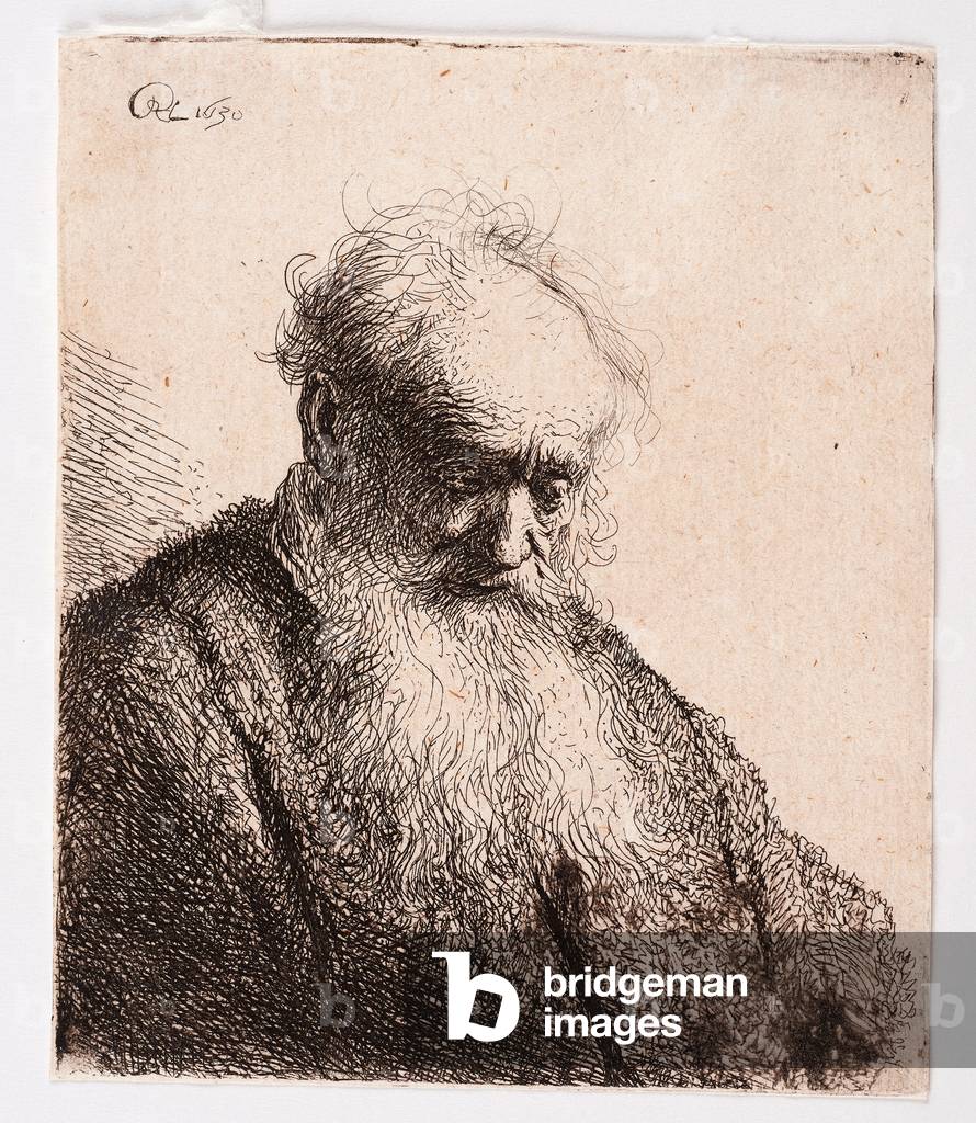 Uomo anziano con la barba lunga, 1630 (incisione)