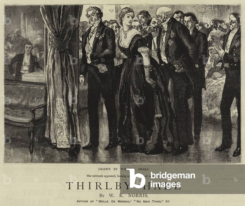 Thirlby Hall (gravure) par William Small, b/w