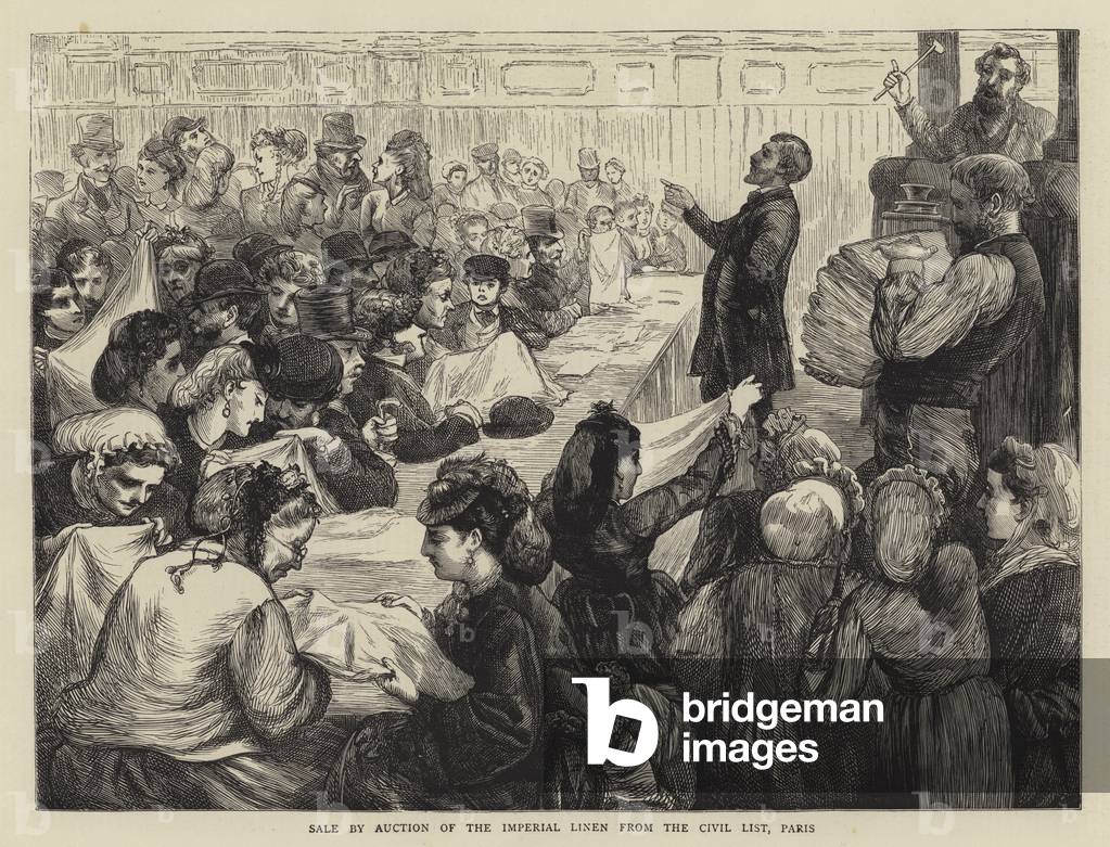 "Verkauf durch Versteigerung der kaiserlichen Leinen aus der Zivilliste" von English School