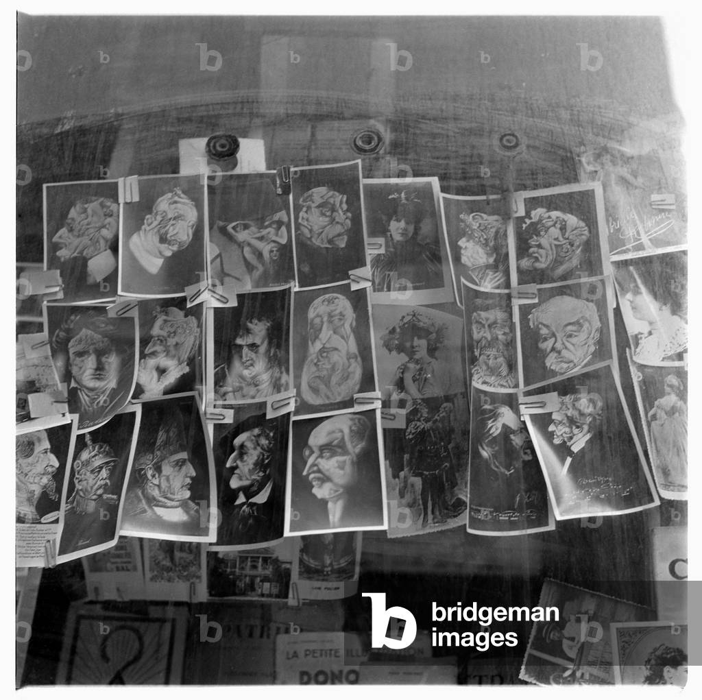 Bild der erotischen Drucke von Gesichtern im Stil von Arcimboldo, Paris, Anfang der 1950er Jahre