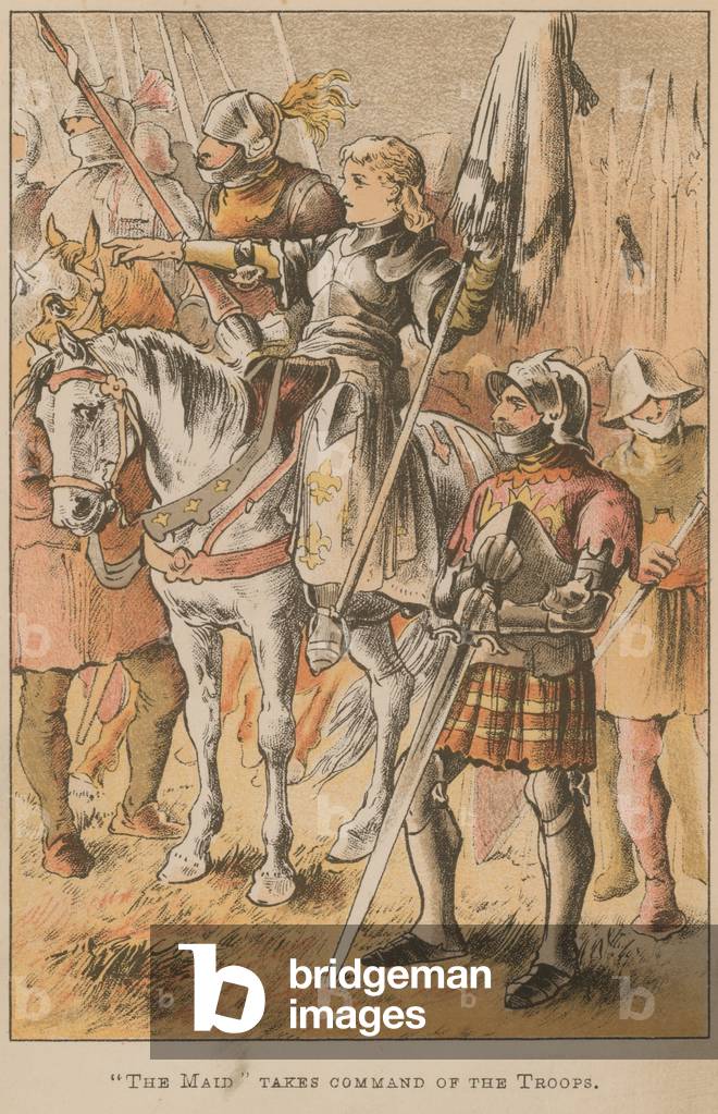 Image de Gravure représentant “La femme de ménage” prend le commandement des troupes (gravure colorée) par Eng