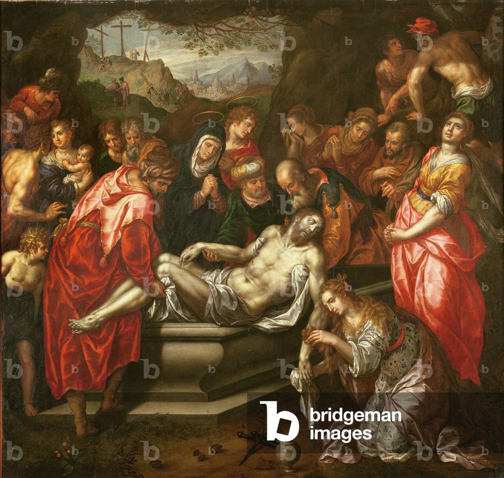 Bild von Gemälde "Entombment (Öl auf Leinwand)" von Hendrik de Clerck