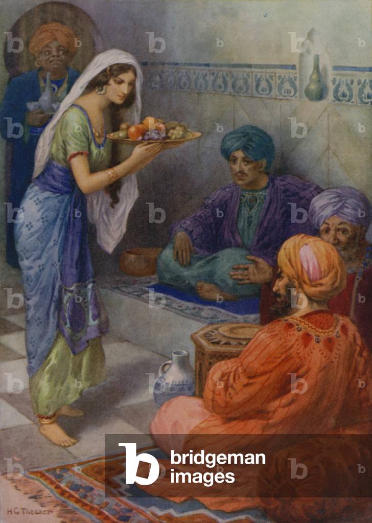 Morgiana aspetta sul ospite (colore lito)