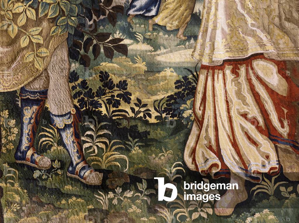 Bild von Wandteppich "Flämischer Wandteppich. Serie Galanterie (Galante). Galante Szene (Escena galante). Hers