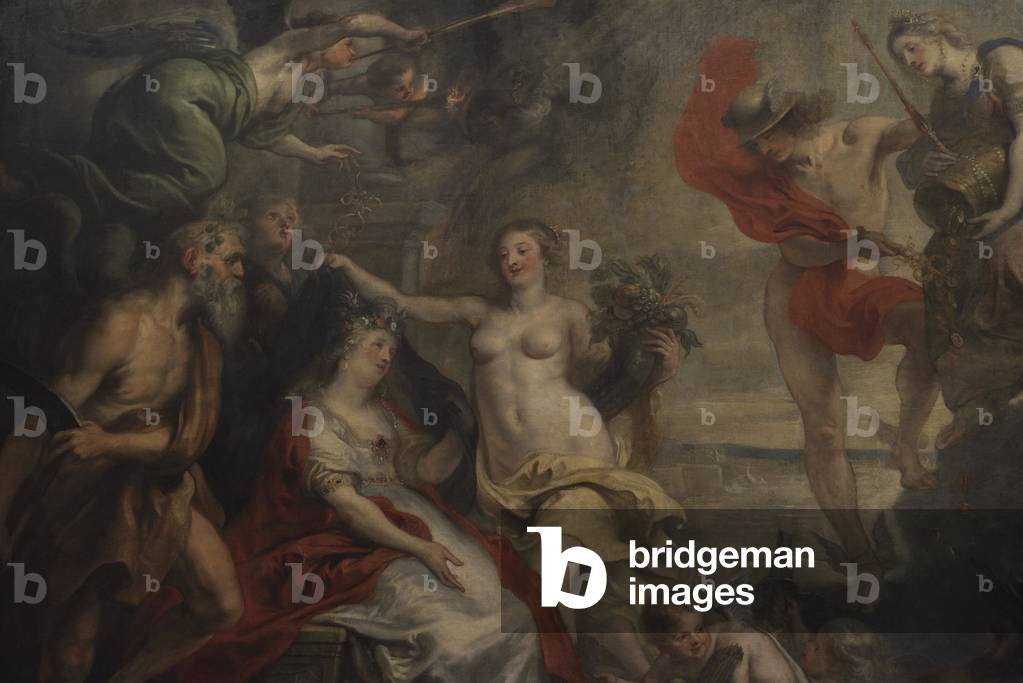 Allegoria della città olandese di Anversa. Dettaglio. XVII secolo (Olio su tela)