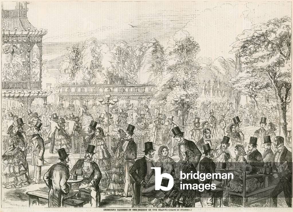 "Cremorne Gardens" di English School, b/w