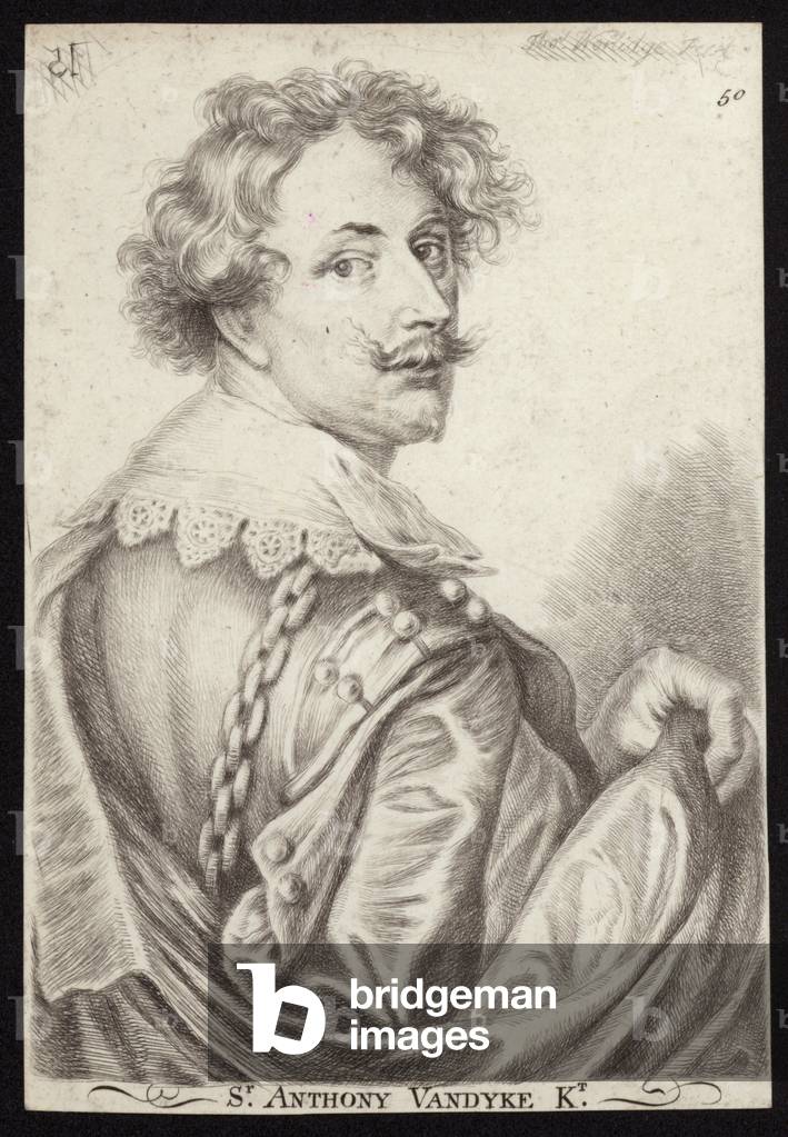 Sir Anthony van Dyck (gravure) par English School