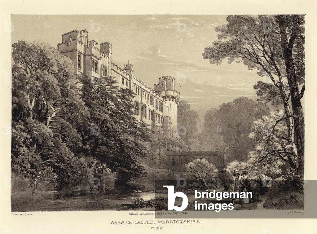 Warwick Castle (lithotint)
