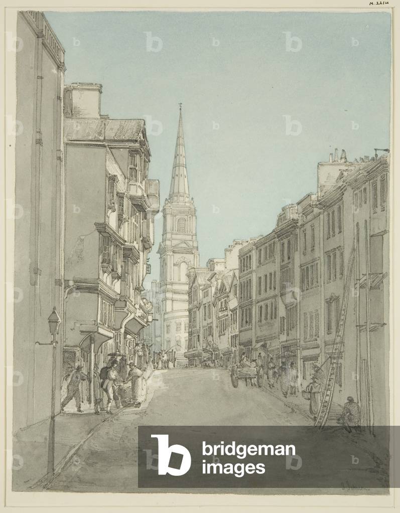 High Street, 1823 (acquerello su matita su carta)