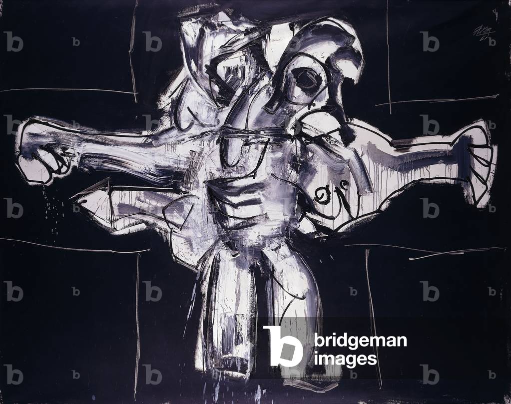 Immagine di Dipinto "Crocifissione 1961 (olio su tela)", 1961 di Antonio Saura