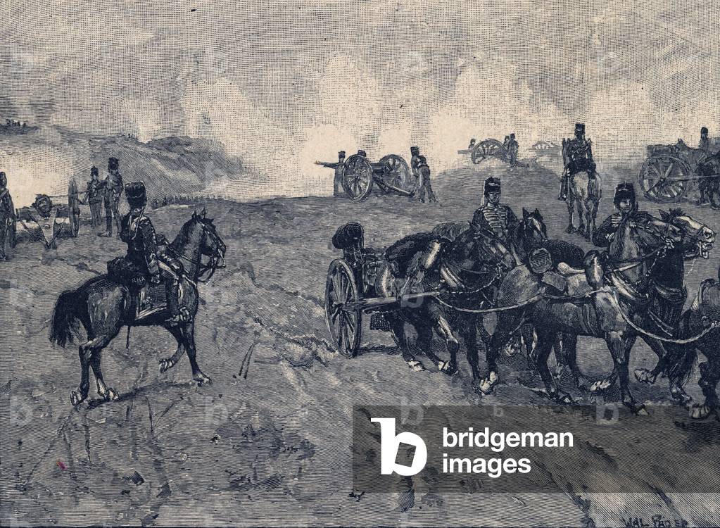 Guerra di Crimea 1853-1856: Battaglia di cavallo di Maude in azione agaisnt russi, 19 settembre 1854.