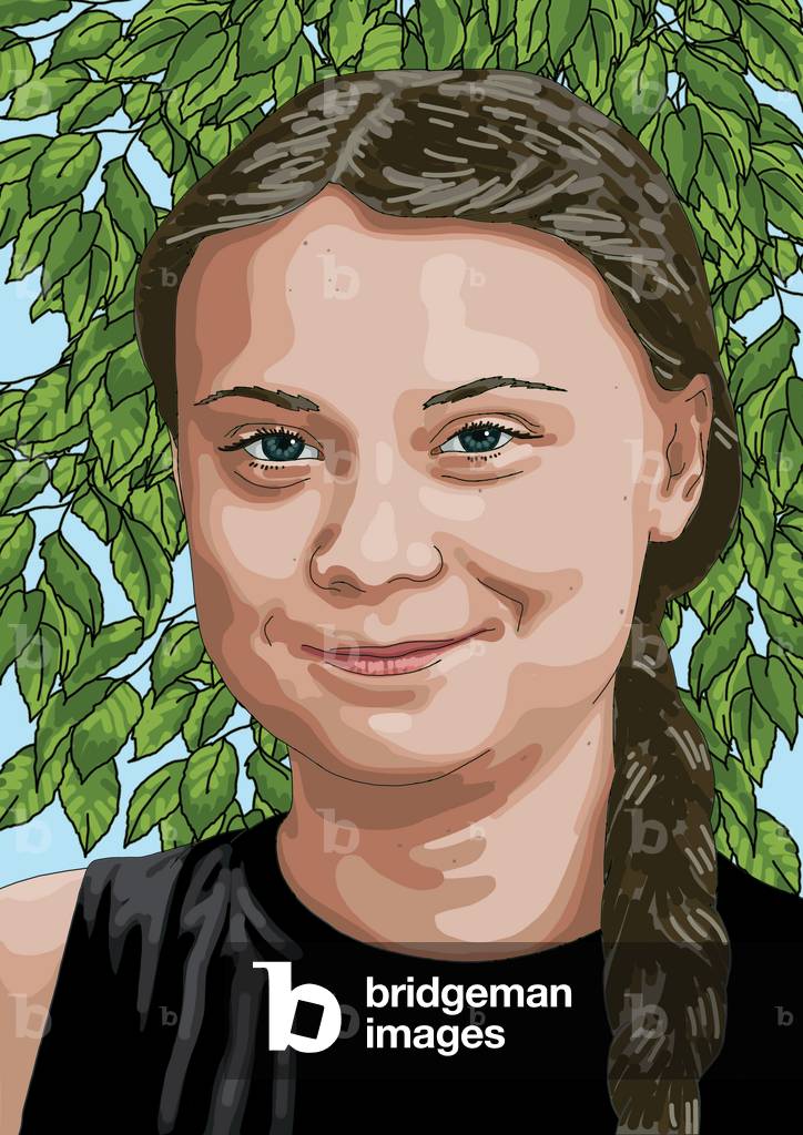 "Greta Thunberg" 2021 di Claire Huntley