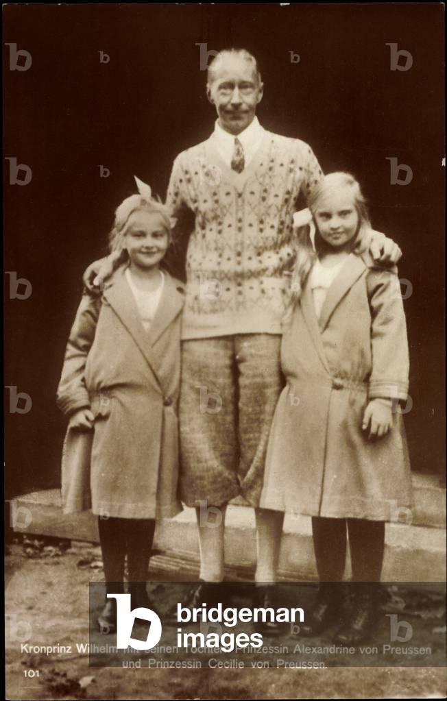 Immagine di Fotografia "Ak corona principe William di Prussia con la principessa Cecilie e Alessandrina (foto 