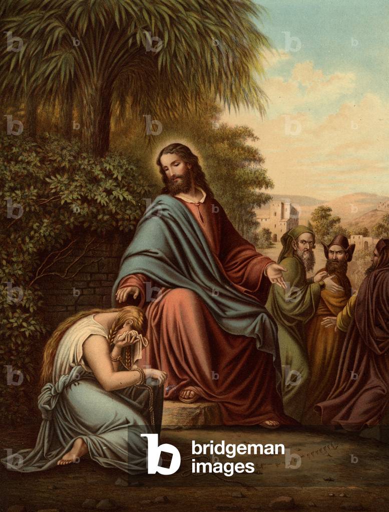 cristo e l'adultera colore lito