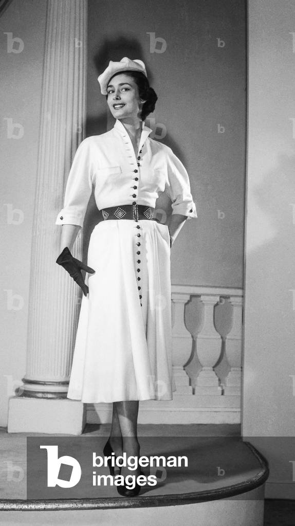 Image de Photographie représentant Carven fashion 1952, b/w