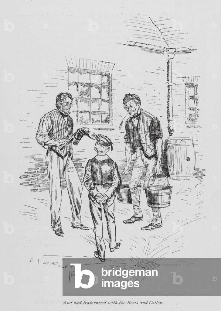 Immagine di Stampa "Illustrazione per School-Days di Tom Brown (litografia)" 1801 di Edmund Joseph Sullivan