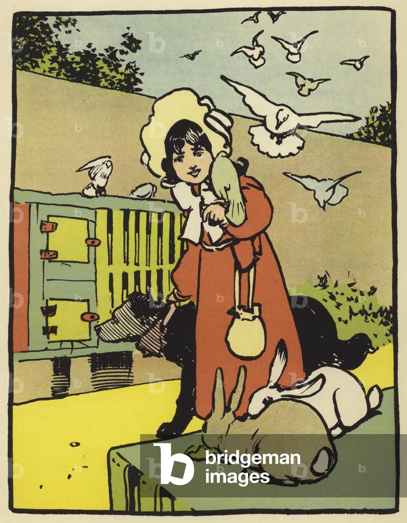 "Gattino dal cuore gentile (lito a colori)" 1901 di John Hassall