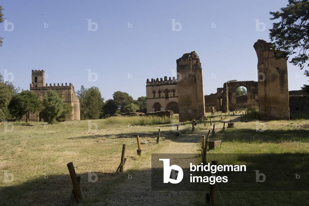 Fasilides Archive and Castle, Imperial City of Gondar, Etiopia, Africa (foto)