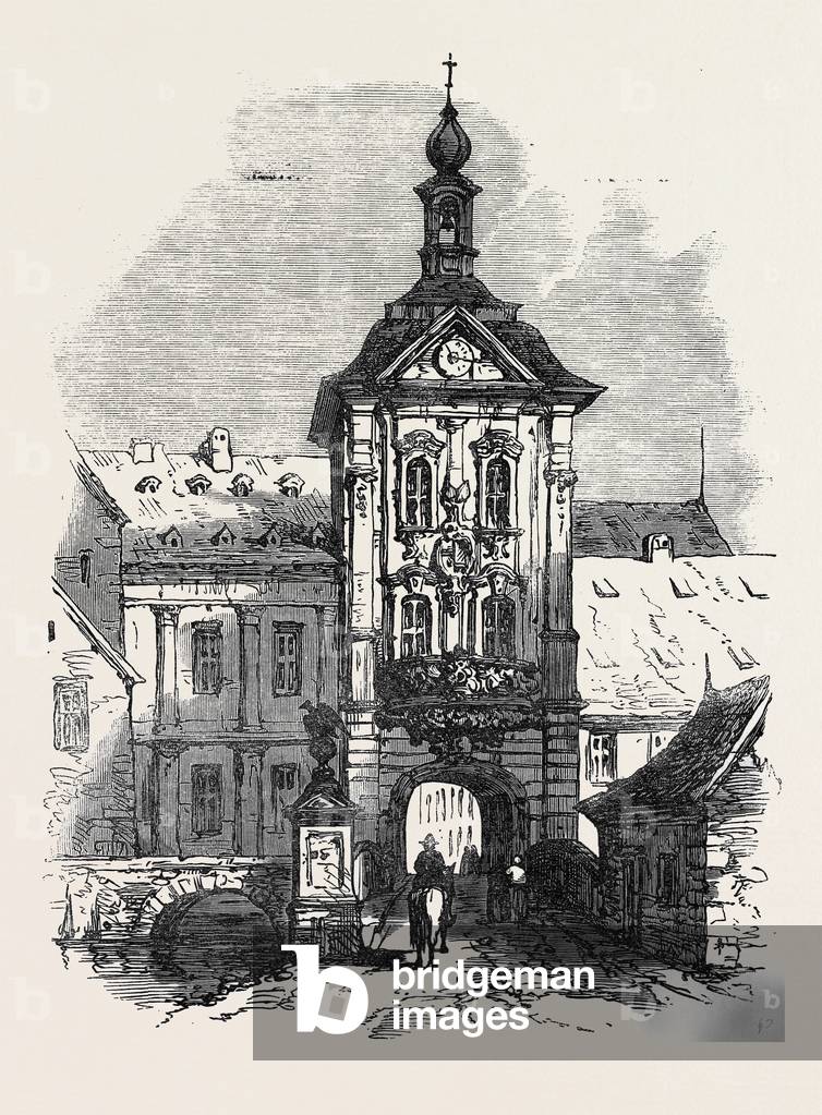 Bamberg il Rathhaus Germania 1866