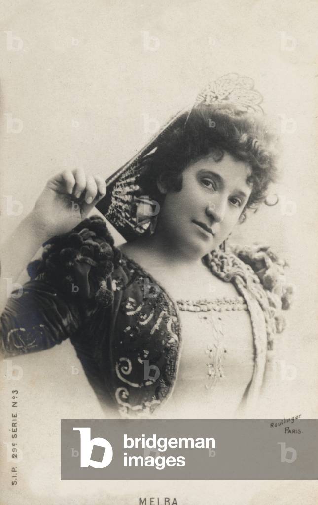 Bild von Fotografie "Dame Nellie Melba (s/w Foto)" von French Photographer