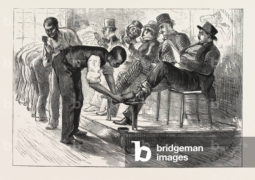 "A Centennial Shine: uno schizzo alla mostra di Filadelfia" di Charles Stanley Reinhart, b/w