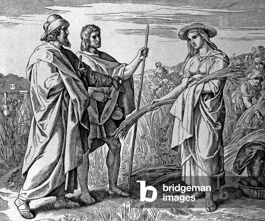 Ruth che raccoglie nei campi di Boaz, 1860 (incisione)