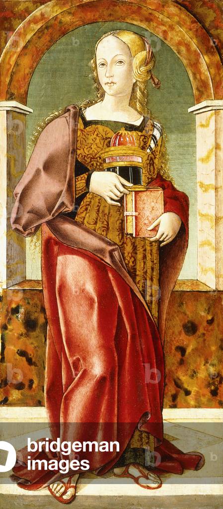 Heilige Maria Magdalena (Tempera mit Gold auf Platte)