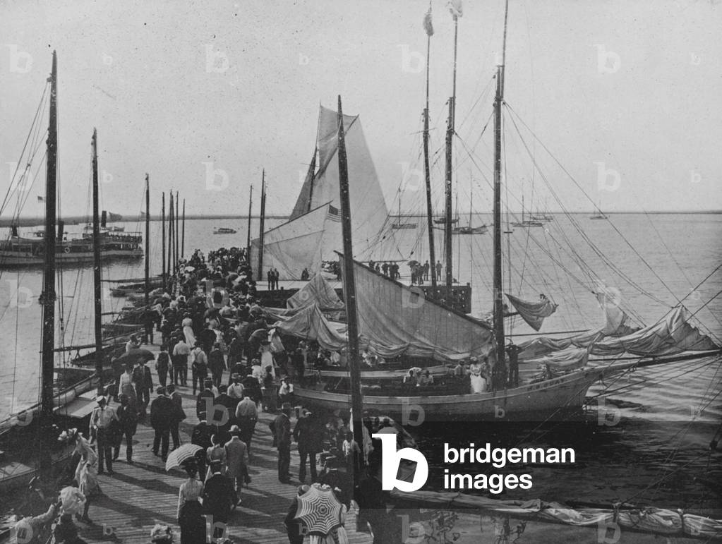 Bild von Fotografie "Atlantic City: Der Pier am Inlet (s/w-Foto)" 1901 von American Photographer