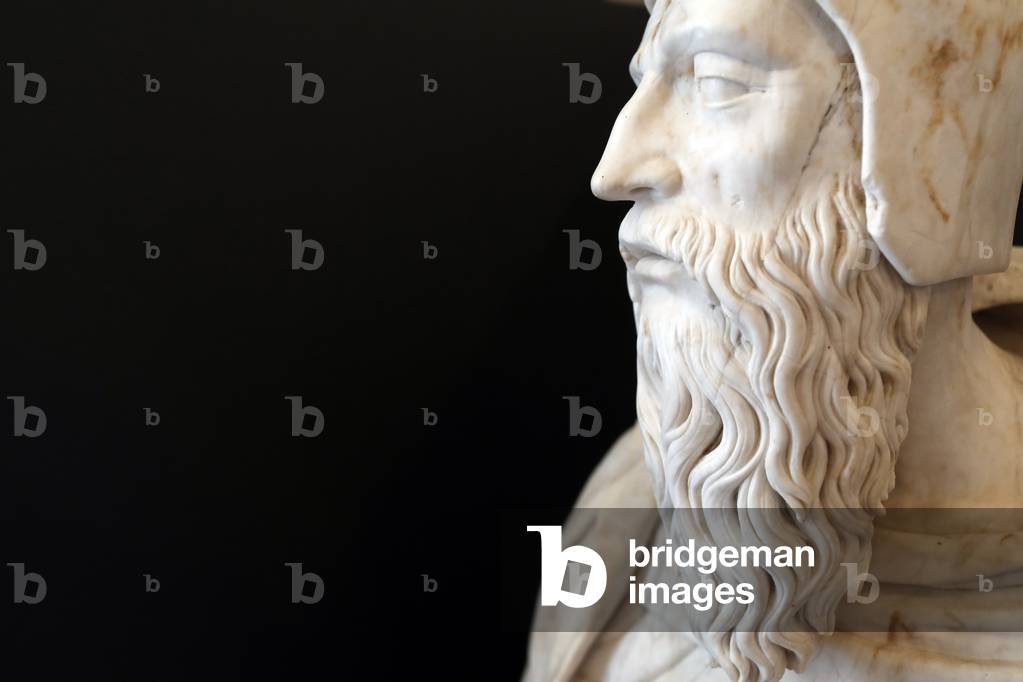 Il monastero reale di Brou, Statua, Sant'Antonio, XVI secolo, Bourg en Bresse, Francia, 2018 (foto)