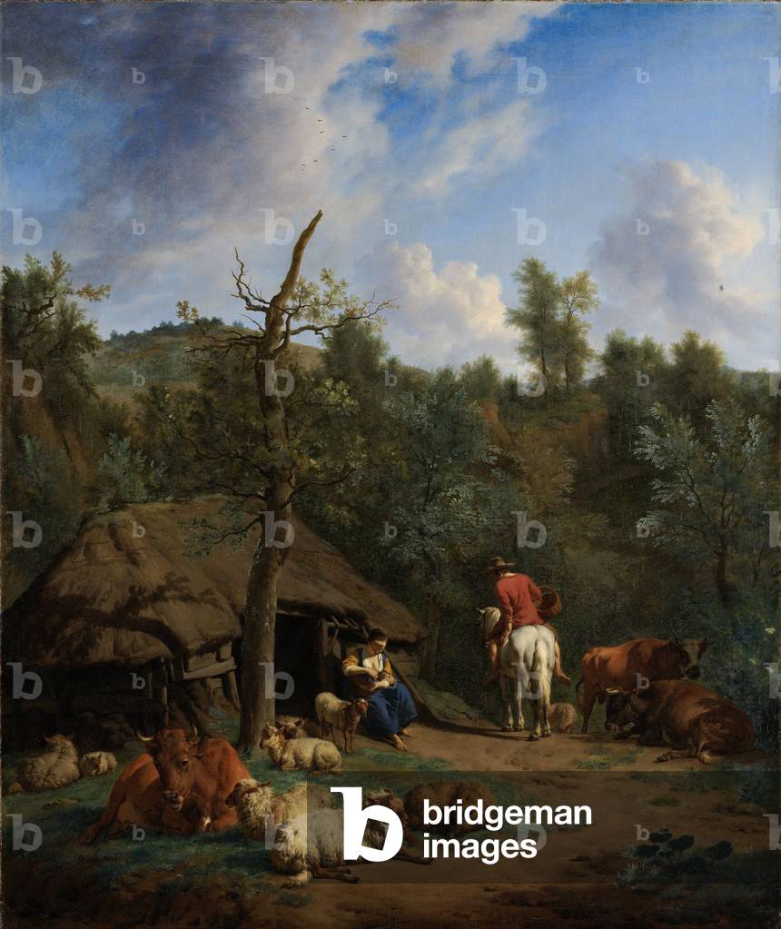 Immagine di Dipinto "La capanna" 1671 di Adriaen van de Velde