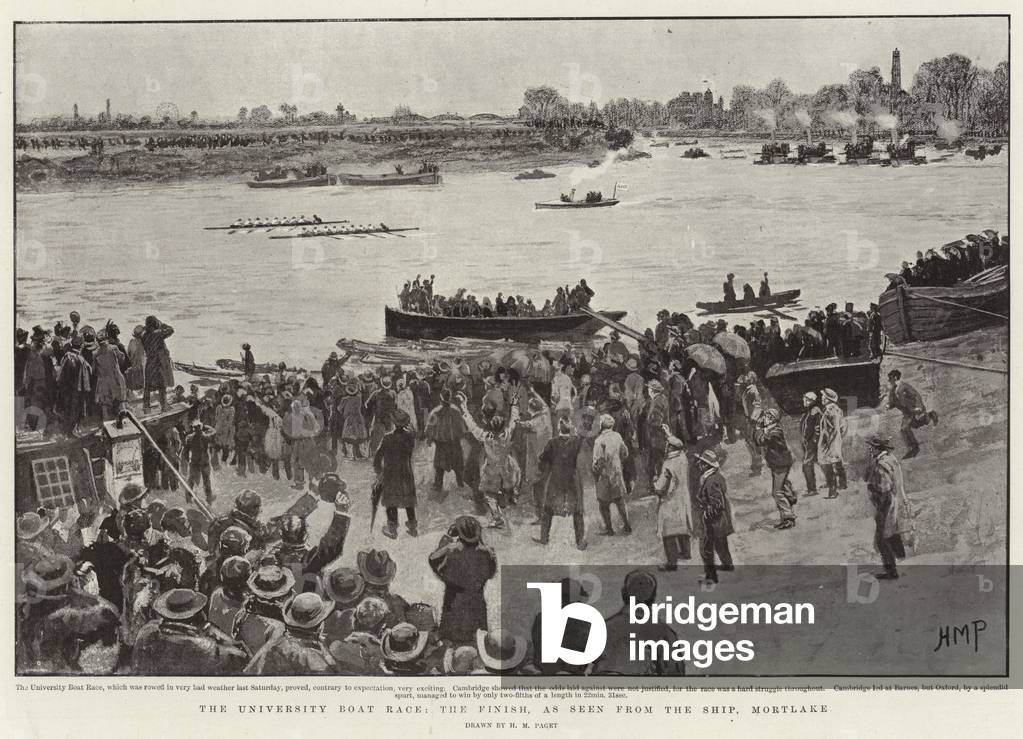 Bild von Druck "die universität boot rennen" von Henry Marriott Paget