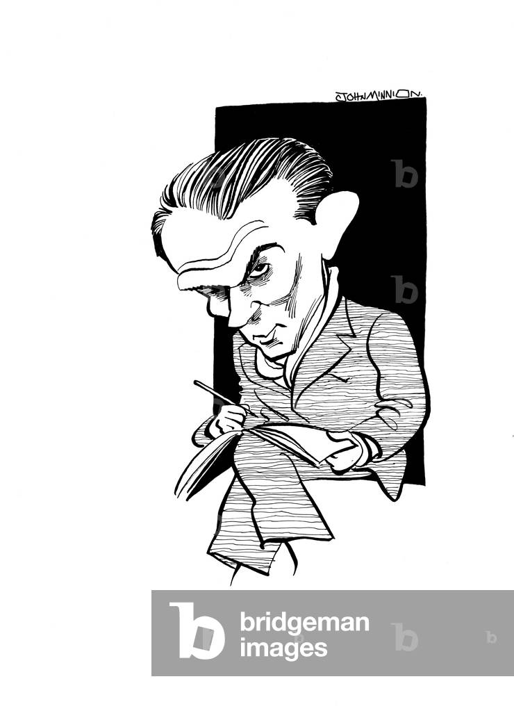 Caricatura di Bruno Schulz, scrittore, grafico e critico letterario polacco: 12 luglio 1892 - 19 novembre 1942