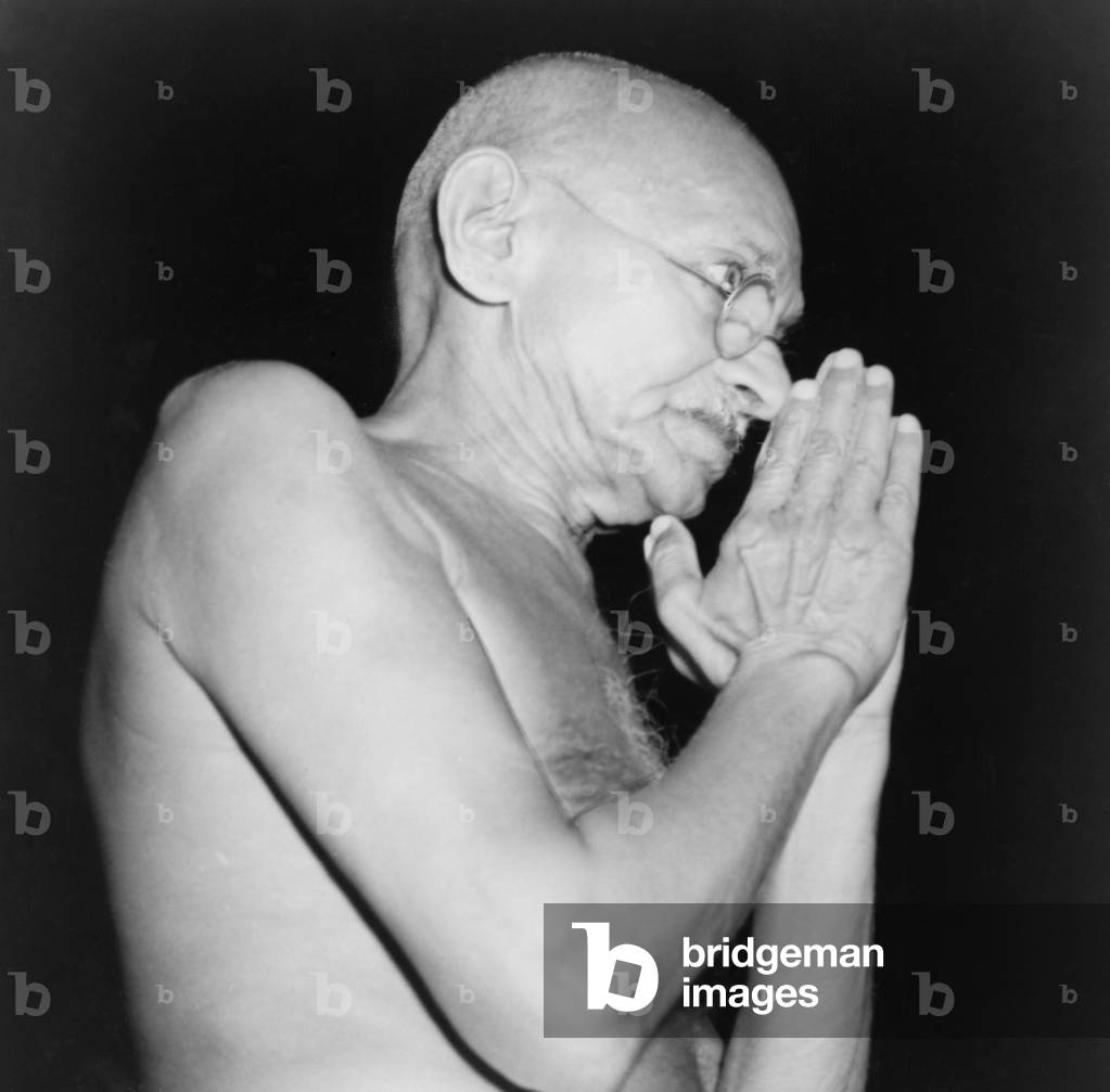 Image of Mahatma Gandhi (1869-1948) in 1946, the year of violence between
