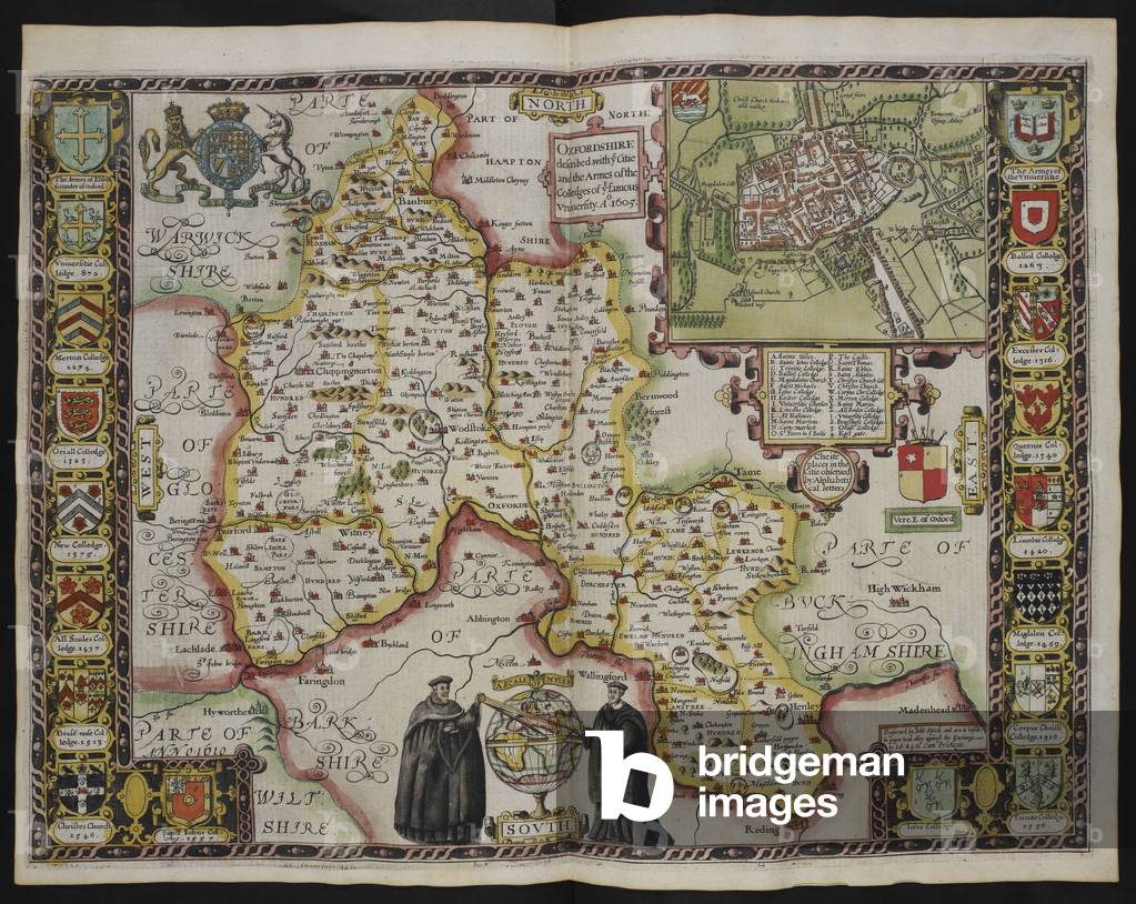 Oxfordshire beschrieben mit ihr Bürger und die Armes der Kollegien von euch berühmten Universität, n. Chr. 160