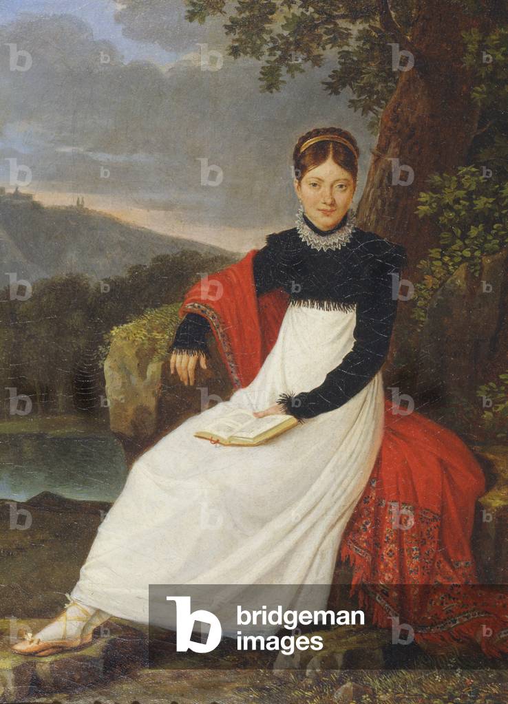Bild von Gemälde "Porträt von Königin Maria Carolina von Neapel (öl auf leinwand)" von Giuseppe Cammarano
