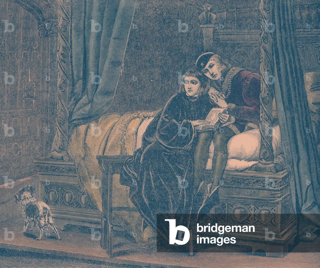 Edoardo V e il Duca di York nella Torre, XIX secolo (incisione)
