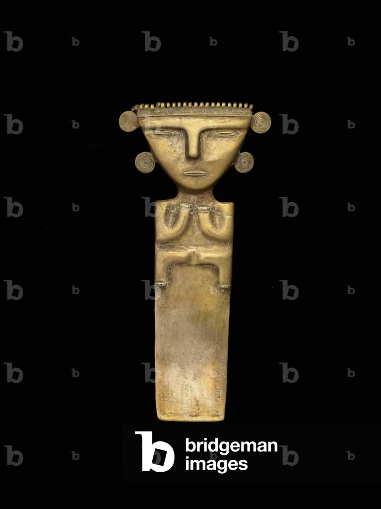 Bild von Schmuck "Figural Anhänger" 200 von Quimbaya civilization, b/w