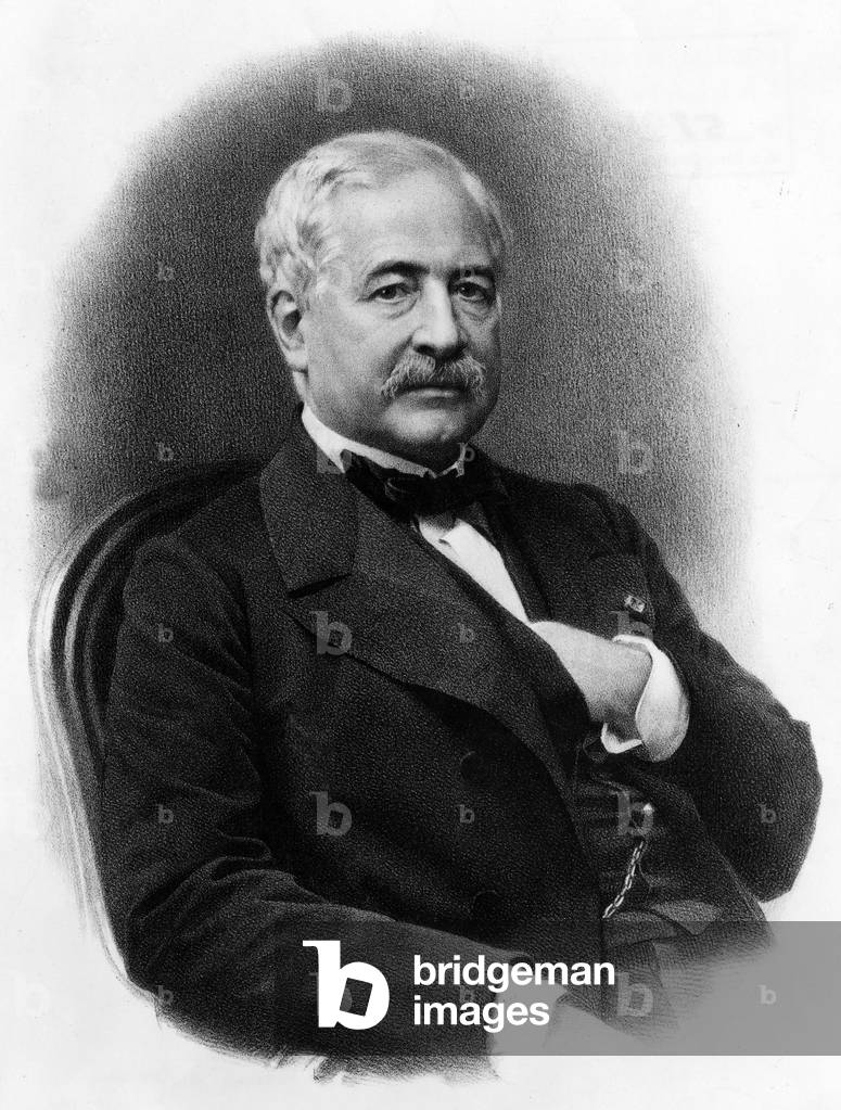 Ferdinand de Lesseps (1805 - 1894) diplomatico e amministratore francese qui nel 1865 prima degli affari di Pa