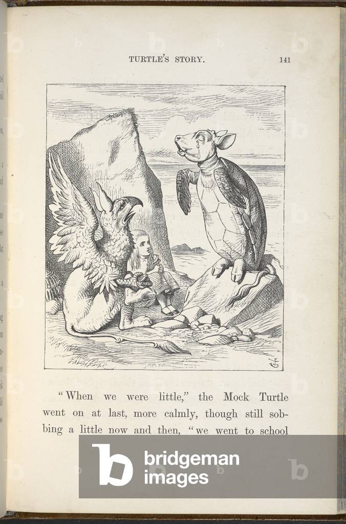 The Mock Turtle, the Gryphon and Alice.