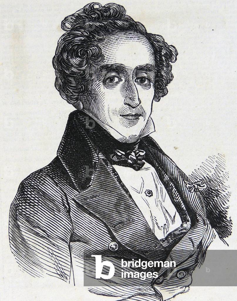 Engraving of Giacomo Meyerbeer