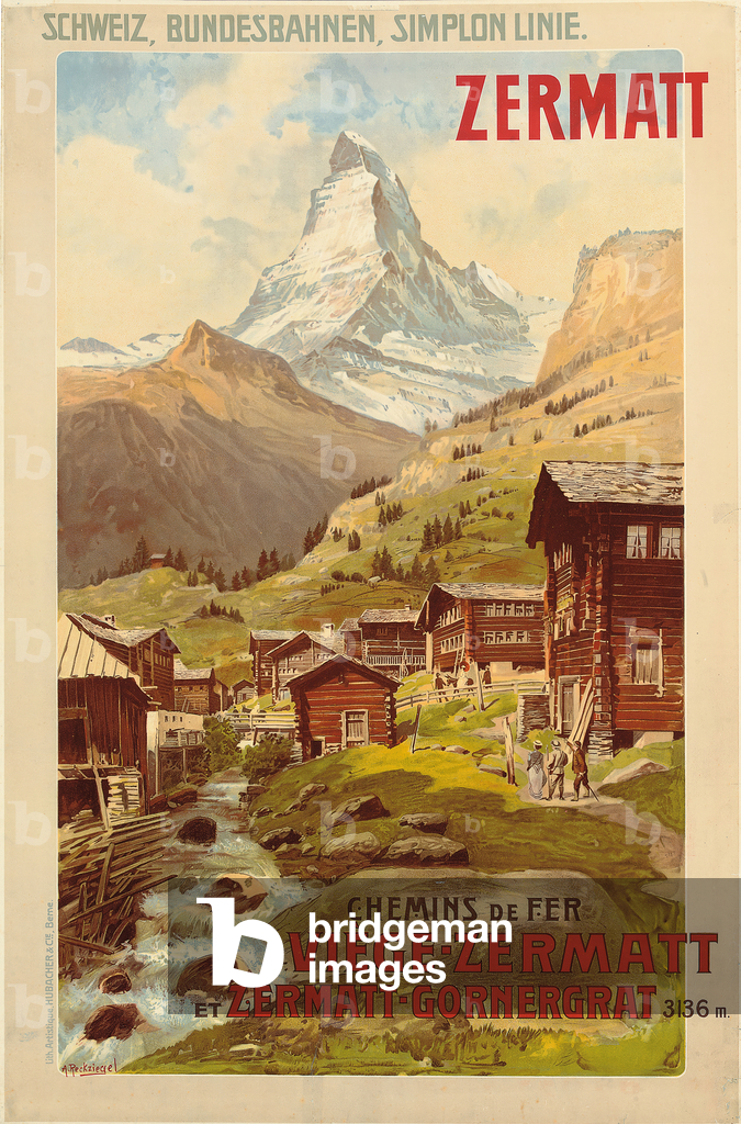 Image de Estampe représentant Zermatt, c.1900 par Anton Reckziegel