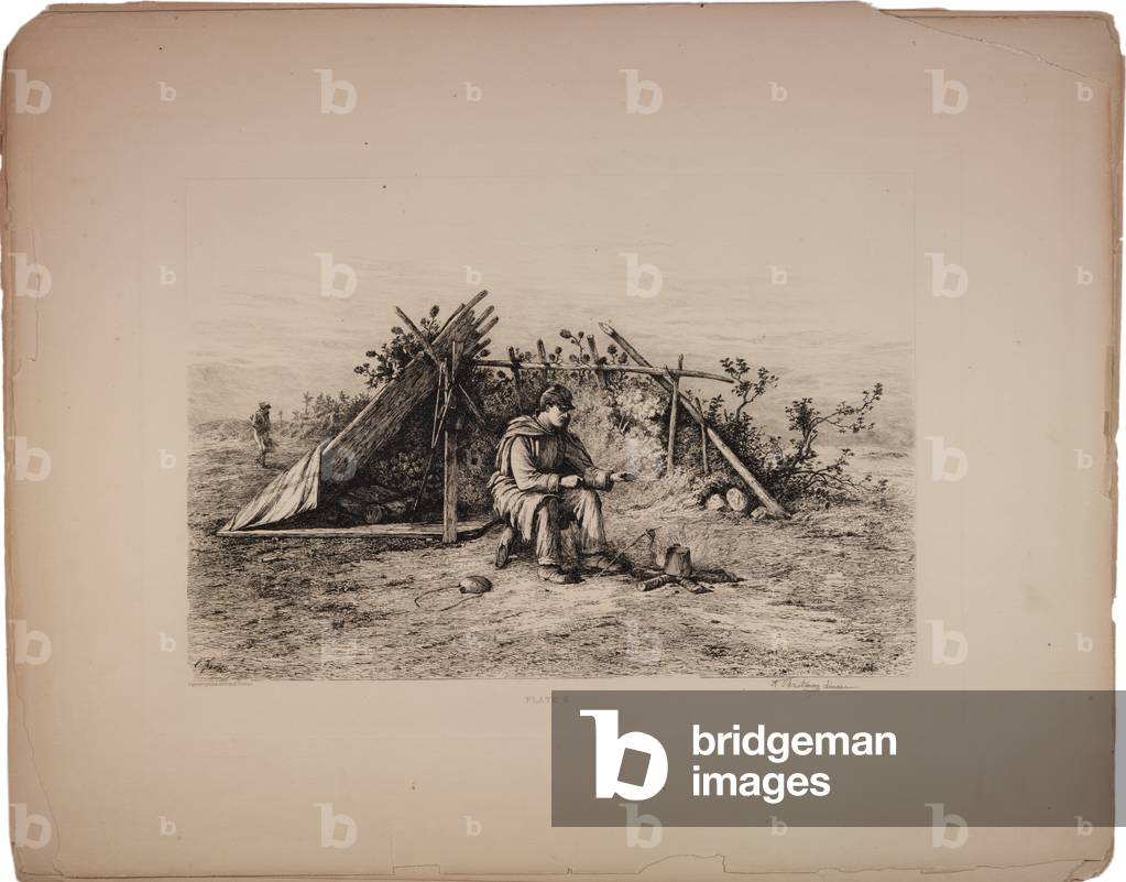Un dîner de Noël, 1876 (gravure)