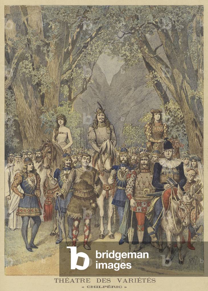 "L'opera comica Chilperic al Theatre des Varietes (colore lito)" di Henri Meyer