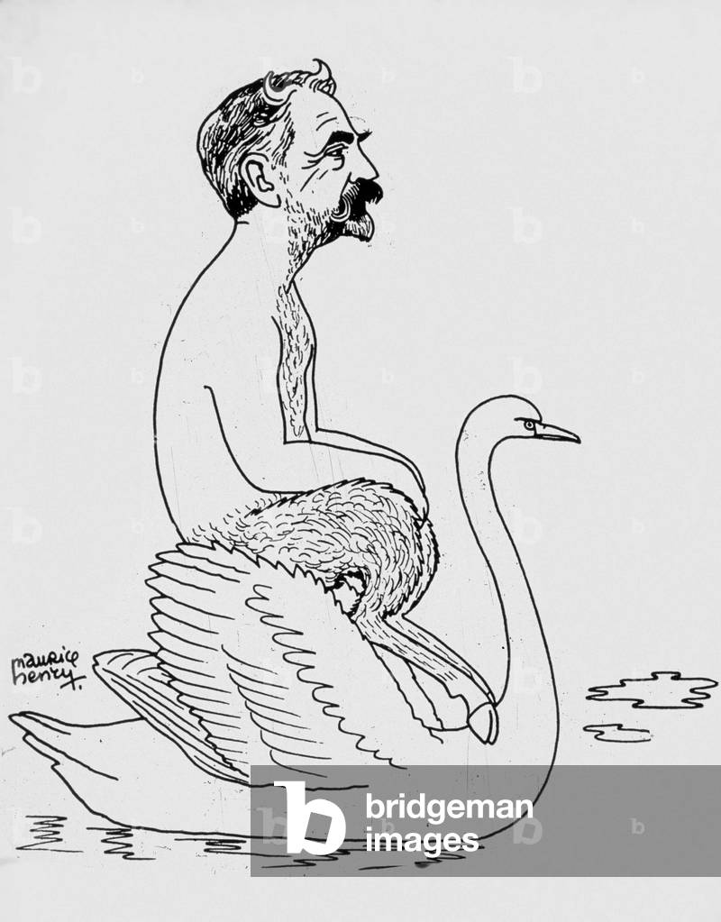 Immagine di Stampa "Stephane Mallarme (lito)" di Maurice Henry, b/w