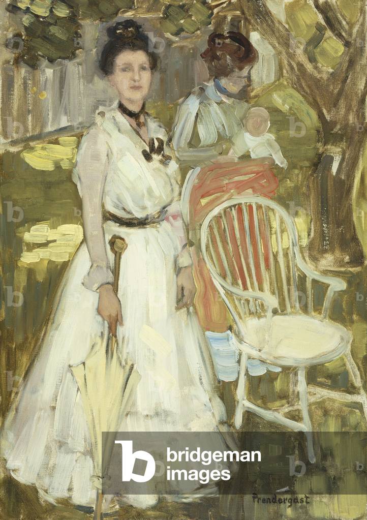 Immagine di Dipinto "Ritratto di signora" di Maurice Brazil Prendergast
