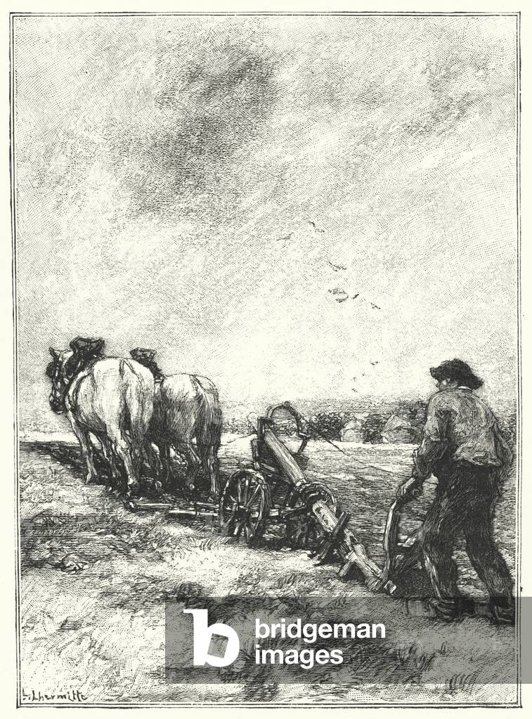 Le Labourage (engraving) by French Artist