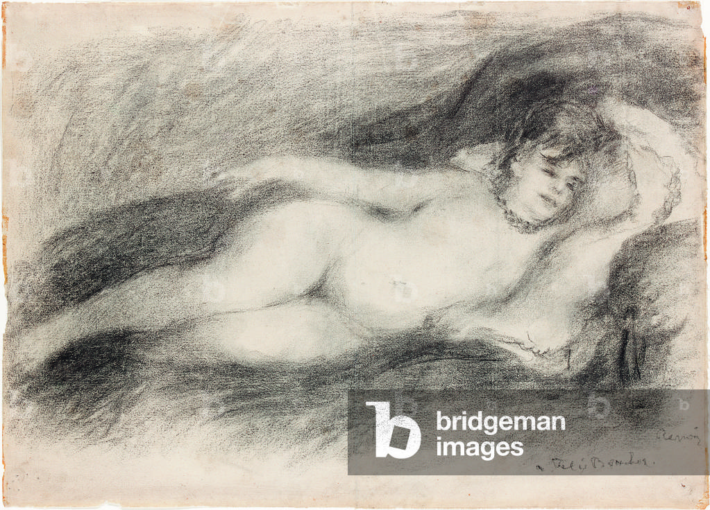 Reclining nude, c.1903-7 (charcoal on paper)