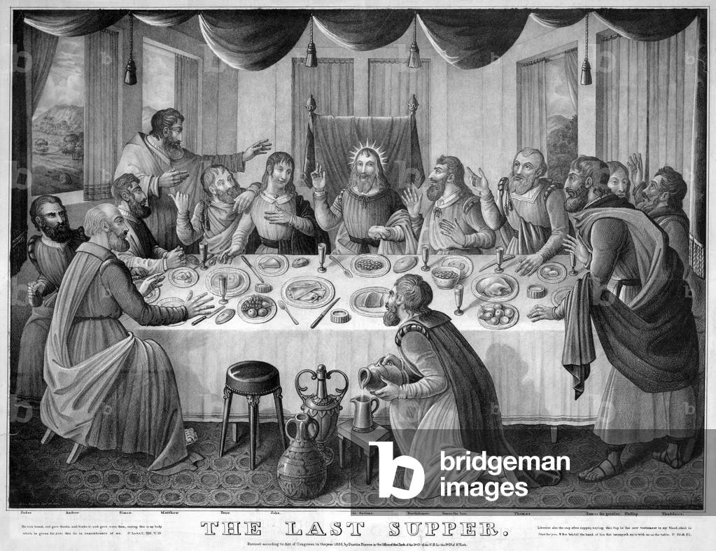 Image of THE LAST SUPPER. Jesus and his disciples at the Last